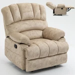 Large Manual Recliner Chair, Fabric Reclining Sofa For Living Room Relax New. Price: $385.99.