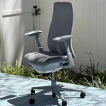 Haworth Fern Luxury Ergonomic Office Chair W/ Gray Mesh Back And Fabric Seat Used. Price: $699.99.