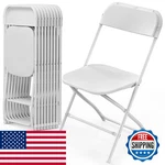 Vingli 10 Pack White Plastic Folding Chair Indoor Outdoor Portable Stackable New. Price: $256.28.