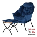 Kokel Lazy With Folding Ottoman,living Room Chairs, Accent Blue New. Price: $136.78.