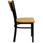 Flash Furniture Hercules Black Slat Back Metal Restaurant Dining Chair New. Price: $123.99.