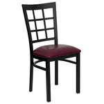 Flash Furniture Hercules Black Window Back Dining Chair Burgundy New. Price: $123.99.