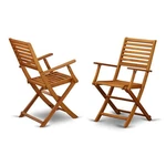 East West Furniture Beasley Wood Patio Dining Chairs Natural Oil (set Of 2) New. Price: $153.99.