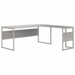 Hybrid 72W X 30D Shaped Table Desk Platinum Gray - Engineered Wood New. Price: $559.04.