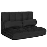 Costway Foldable Floor Sofa Bed 6-POSITION Adjustable Couch W/ 2 Pillows Black New. Price: $139.99.