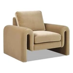 Mason 40" Arched Arm Chair Camel Brown Beige New. Price: $763.78.