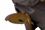 Human Touch Walnut Wood Accessory Side Table Cup Holder For The Perfect Chair New. Price: $169.95.