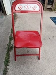 50 Abc Children Red Metal Folding Chair F.c. Castelli Co. Used. Price: $30.00.