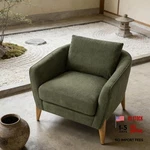 Gdfstudio Upholstered Accent Chair With Back Pillow, Comfy Reading Green New. Price: $401.43.