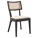 Modway Caledonia 19" Woven Back Farmhouse Wood Dining Side Chair Black/beige New. Price: $218.41.