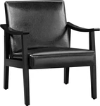 Yaheetech Pu Leather Accent Chair, Mid-century Modern Armchair With Solid Wood New. Price: $149.99.