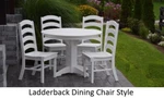 A&l Furniture Amish-made Poly 5PC Dining Set Round Table Ladderback Chairs New. Price: $2099.00.