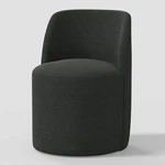 Jessa Dining Chair Linen Black - Threshold: Padded Seat, Curved Back, Open. Price: $205.69.