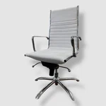 Euro Style White Silver Dirk High-back Tilt Adjustable Office Swivel Desk Chair Used. Price: $284.98.