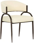 Tov Tatum 21 1/4" Wide Cream Performance Vegan Leather Dining Chair New. Price: $369.00.