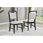 Contemporary Dining Chair Of 4, Upholstered Kitchen Set, Black/gray New. Price: $550.00.