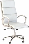 Bush Furniture White High Back Leather Executive Office Chair New. Price: $451.99.