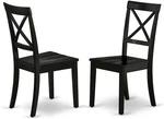 Boston Dining Room Chairs - Cross Back Wood Seat New. Price: $209.27.