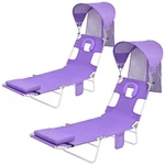 Minndudu Beach Tanning Chair 6 Position Folding Lounge Upf 50+ 2 Pack New. Price: $259.99.