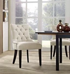Modway Upholstered Fabric Button Tufted Parsons Dining Chair Beige New. Price: $122.00.