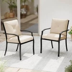 Patiojoy 2PCS Dining Chairs Stackable Removable Cushions Garden Deck New. Price: $149.99.