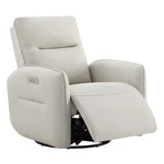 Chita Faux Leather Power Recliner Chair, Rounded Back Swivel Glider New. Price: $509.99.
