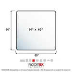 Floortex Polycarbonate Rect Xxl Chair Mat For Carpets Clear Size 60 Inch New. Price: $244.99.