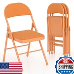 Vecelo Padded Folding Chairs 4 Pack Comfortable Cushioned Seat Backrest Steel New. Price: $137.98.