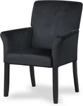 Stylish Black Suede Executive Accent Chair With Wooden Legs For Office & Home New. Price: $166.99.