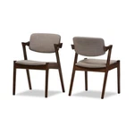 Bowery Hill Mid-century Dining Chair Gray Linen Fabric (set Of 2) New. Price: $256.89.