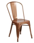 Flash Furniture Commercial Grade Copper Metal Stackable Chair New. Price: $58.50.