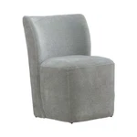 Accent Dining Chair With Castors - Rounded Back Sapphire Upholstry New. Price: $378.41.