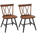 Giantex Windsor Dining Chairs 20.5 19 32 Inches, Dark Oak New. Price: $127.99.