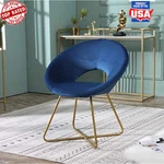 Silky Velvet Accent Chair Gold Tone Base Curved Back Comfort Assembly Required New. Price: $104.37.