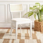 Galway Coastal White Dining Chair With Natural Cane Seat Cushion New. Price: $233.99.