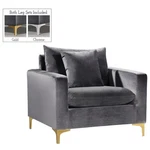 Meridian Furniture Naomi Velvet Accent Chair In Gray New. Price: $506.99.