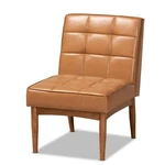 Baxton Studio Sanford Tan Walnut Brown Finished Wood Dining Chair New. Price: $243.00.