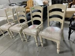 4 Hillsdale Furniture Pine Island Old White Ladder Back Side Arm Chair Set New. Price: $719.99.