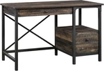 Sauder Steel Metal Wood Two Drawers & Open Shelf Pedestal Desk, Carbon Oak New. Price: $252.45.