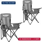 Nazhura 2 Pack Outdoor Camping Chairs Folding/foldable/portable With Cooler Pouc New. Price: $87.40.