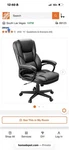 Lacoo - Big And Tall Black Leather High Back Executive Chair With Swivel Seat New. Price: $99.99.