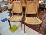 Vintage Mid-century Modern Hans Wagner Dining Chairs Used. Price: $2950.00.