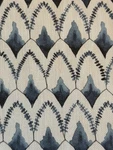 Erika Powell Textiles Linen Print Fabric- Arrowhead Relief Indigo 5 1/2 Yards New. Price: $450.00.