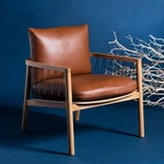 Caramel Mid-century Brown Leather Chair New. Price: $1179.91.