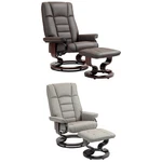 Homcom Swivel Recliner With Ottoman, Faux Leather Reclining Chair New. Price: $299.99.