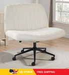 Olixis Criss Cross Chair With Wheels Wide Legged Office Desk Vanity New. Price: $68.36.