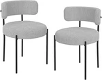 Set Of 2 Boucle Fabric Kitchen Dining Chair New. Price: $63.74.