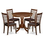 East West Furniture Antique 5-PIECE Dining Set W/ Faux Leather Seat Mahogany New. Price: $567.12.