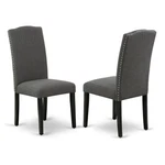 East West Furniture Encinal 40" Fabric Dining Chairs Black/gray (set Of 2) New. Price: $191.27.