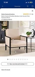 Better Homes & Gardens Windsor Linen Accent Chair, Beige, Espresso Wood New. Price: $175.00.
